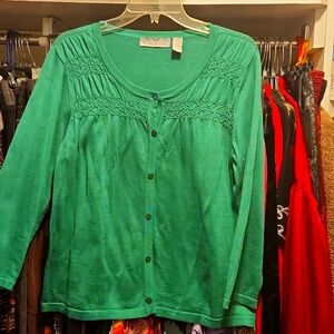 LizClaiborne button front sweater